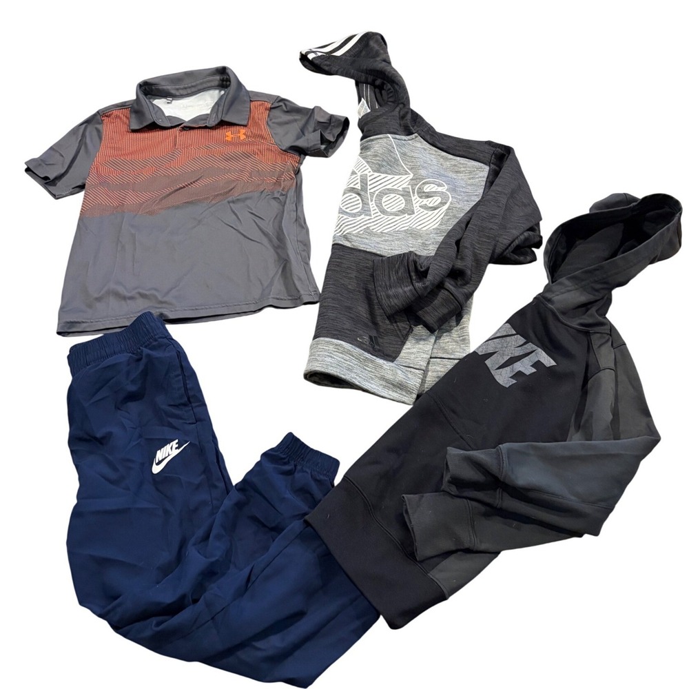 Boys Size 5-6 Clothing Lot Nike Adidas Under Armour Hoodies Polo Track Pants
